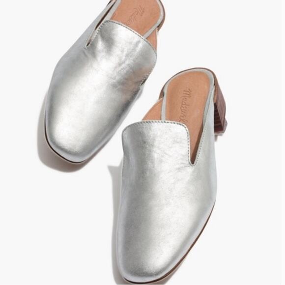 MADEWELL The Willa Slip On Silver Mule - Picture 2 of 9